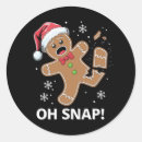 Search for funny gingerbread stickers Santa