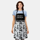Search for retro pattern aprons Black
