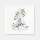 Search for bridal dress wedding napkins Watercolor