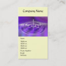 Search for water business cards Purple