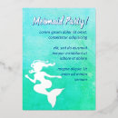 Search for watercolor mermaid invitations Green