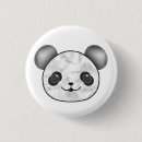 Recherche de dessin noir et blanc badges Dessin animé panda