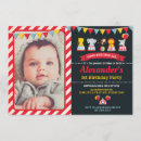 Search for circus animal birthday invitations Boy