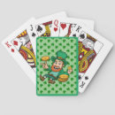Search for lucky leprechaun playing cards Green