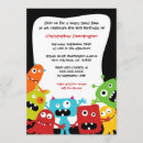 Recherche de monstre effrayant invitations Fête d'anniversaire
