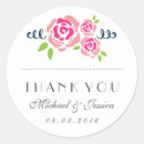 Search for white rose thank you stickers Engagement party