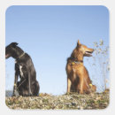 Search for two dogs stickers Sitting