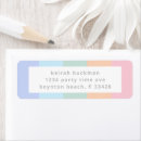 Search for rainbow stripes return address labels Girly