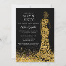 Search for black and gold 60th birthday invitations Dress