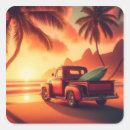 Search for vintage surfing stickers Tropical