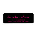 Recherche de black pink return address labels Moderne