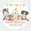 Search for puppy birthday stickers Dog birthday party