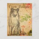 Search for french floral postcards Dog