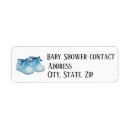 Search for baby shoe return address labels Blue