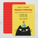 Recherche de black cat birthday invitations Enfants