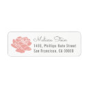 Search for rose flowers return address labels Feminine