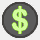Recherche de symbole du dollar autocollants Argent