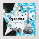 Search for rockstar baby shower invitations Blue