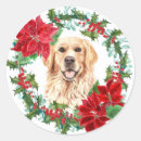 Recherche de golden christmas autocollants Dog