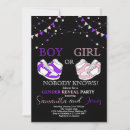 Search for purple gender reveal invitations He or she