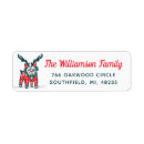 Search for reindeer antlers return address labels Festive