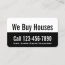 Search for buy house business cards Real estate investor