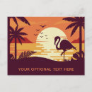 Search for flamingo beach postcards Illustration