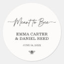 Search for meant to bee wedding stickers Black and white