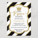 Search for black gold prince baby shower invitations Crown