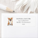 Recherche de corgi return address labels Aquarelle