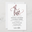 Search for at last wedding invitations Typography