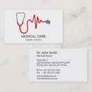 Recherche de cardiaque cartes visite Stéthoscope