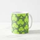 Search for green shamrocks mugs St patricks