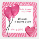 Search for pink zebra baby shower stickers Cute