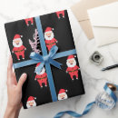 Search for black santa claus wrapping paper Cute