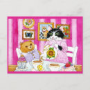 Recherche de joli chat cartes postales Rose