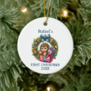 Search for cute monkey ornaments First christmas