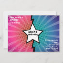 Recherche de style bande dessinée invitations Superhéros