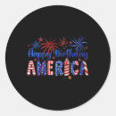 Search for 4th birthday stickers Stars and stripes