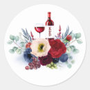 Search for wine red wedding stickers Floral