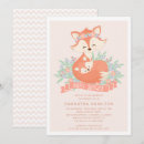 Search for fox baby girl shower invitations Woodland