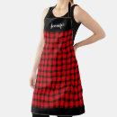 Search for red black plaid aprons Rustic