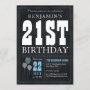 Search for male 21st birthday invitations Twenty one