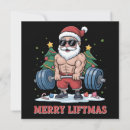 Search for weightlifting christmas cards Santa
