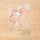Search for pastel pink baby girl shower invitations Baby in bloom