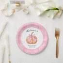 Search for pumpkin baby shower plates Pink bow