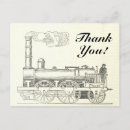 Recherche de chemin de fer vintage vœux cartes Locomotive