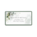 Search for floral botanical return address labels Sage green