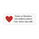 Search for heart shape return address labels Typography