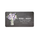 Search for wildflower wedding return address labels Rustic country